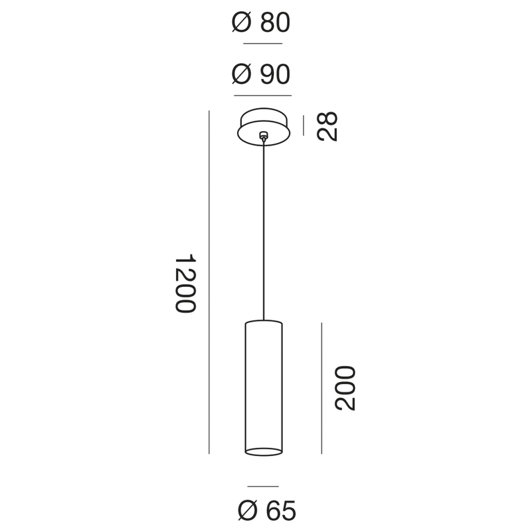 sospensione hana 16w luce calda 3000k gealed