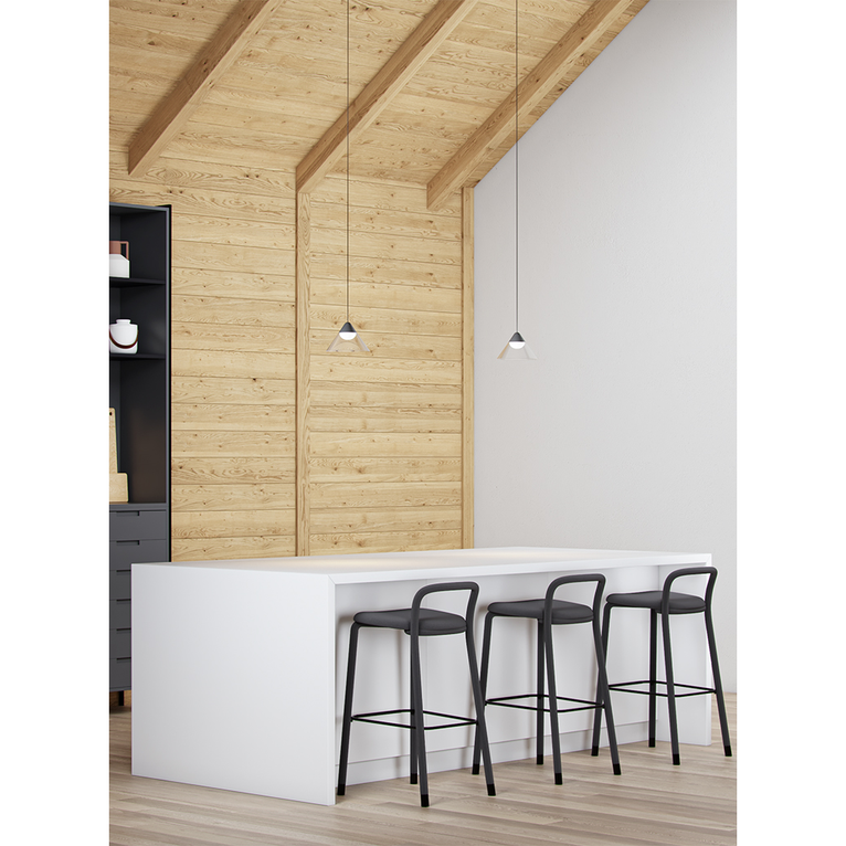 sospensione led a incasso 6w 220/240v 2700k nero/trasparente ip20 beneito faure 4810