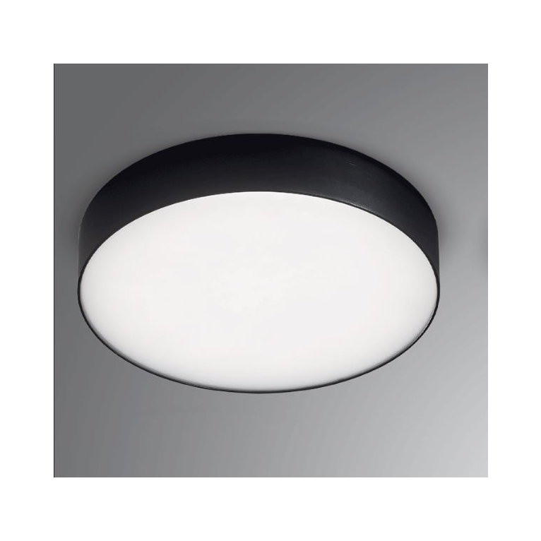 plafoniera cloe35 30w luce naturale 4000k gealed grande nero