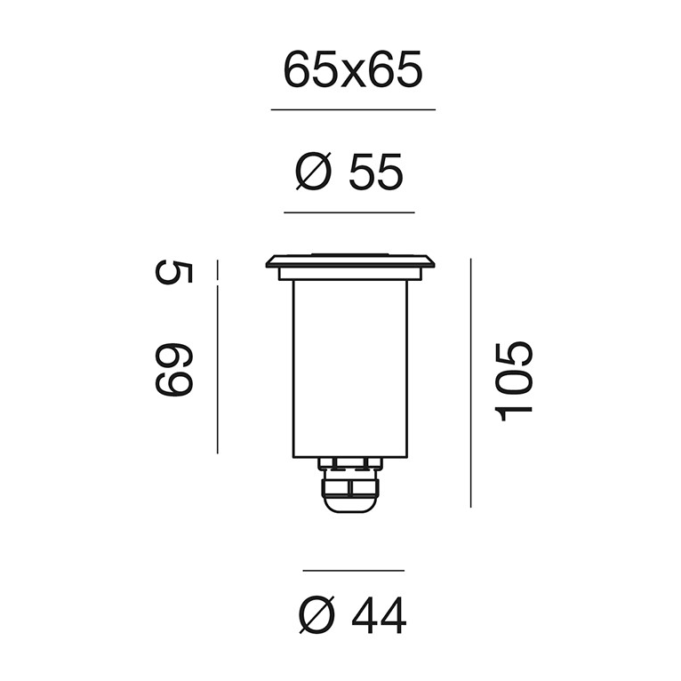 faretto eostre-q 5w luce naturale 4000k gealed ip65 24vdc