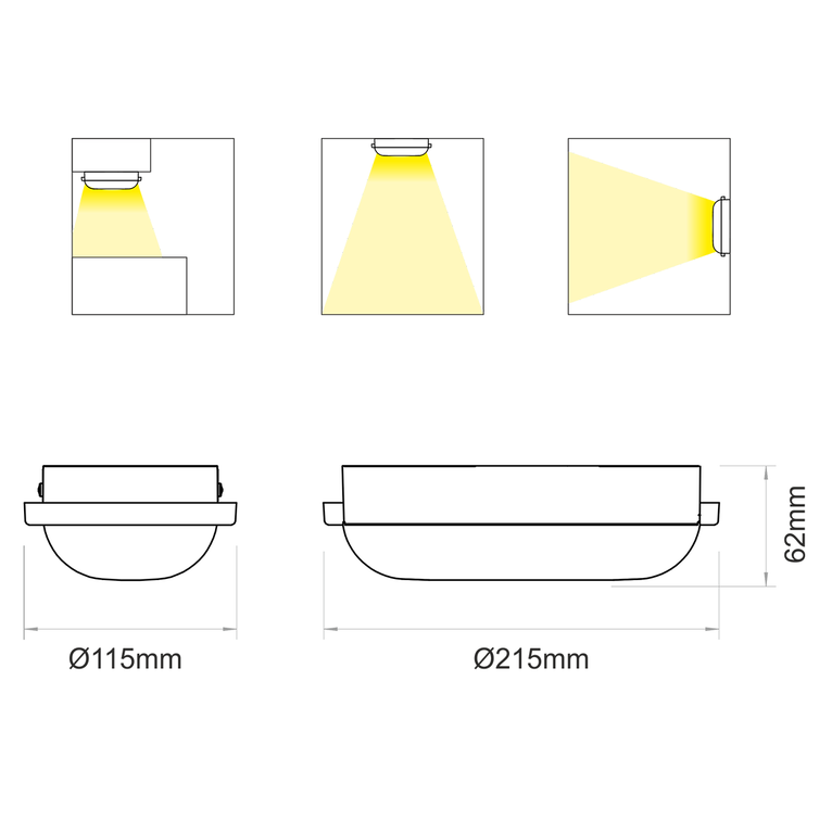 applique da esterno zibor 12w luce calda 830 beneito faure ip65