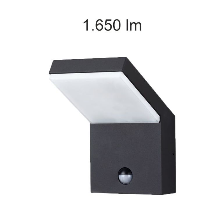 applique led da superficie 18w 100/240v 3000k nero ip54 beneito faure 3888