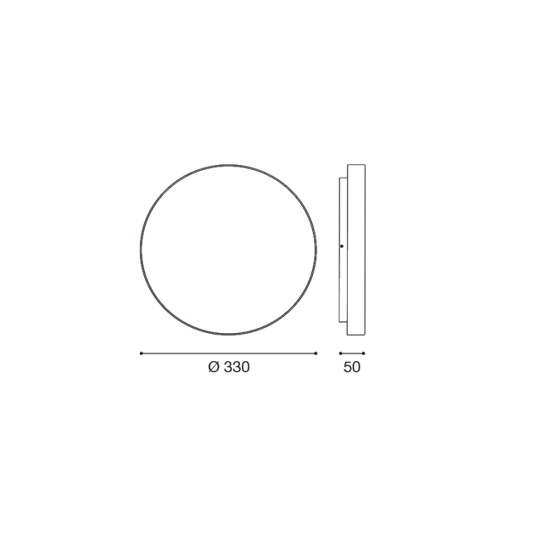 plafoniera sira 24w luce naturale 4000k gealed tondo grande ip44