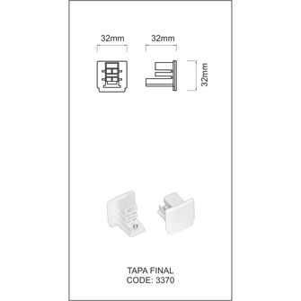 Accessorio tappo finale BENEITO FAURE 3370 bianco