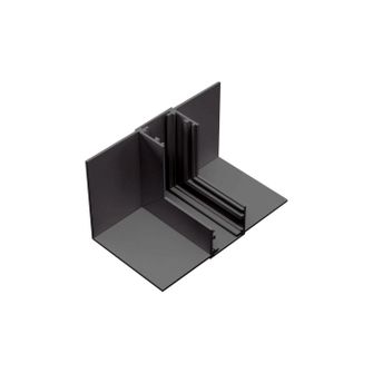 Angolo meccanico 90° per binario incasso 48V. Colore nero parete/soffitto Gealuce 