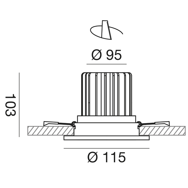 faretto-da-incasso-aran-16w-luce-calda-3000k-gealed-medio-orientabile