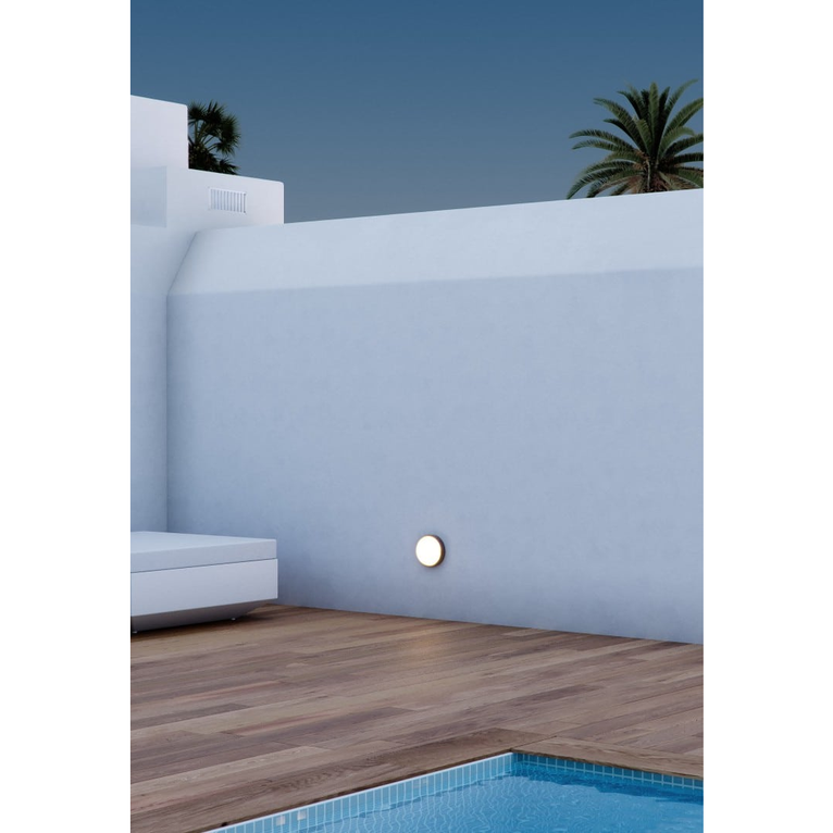 applique led da esterno 12w 4000k nero 4827