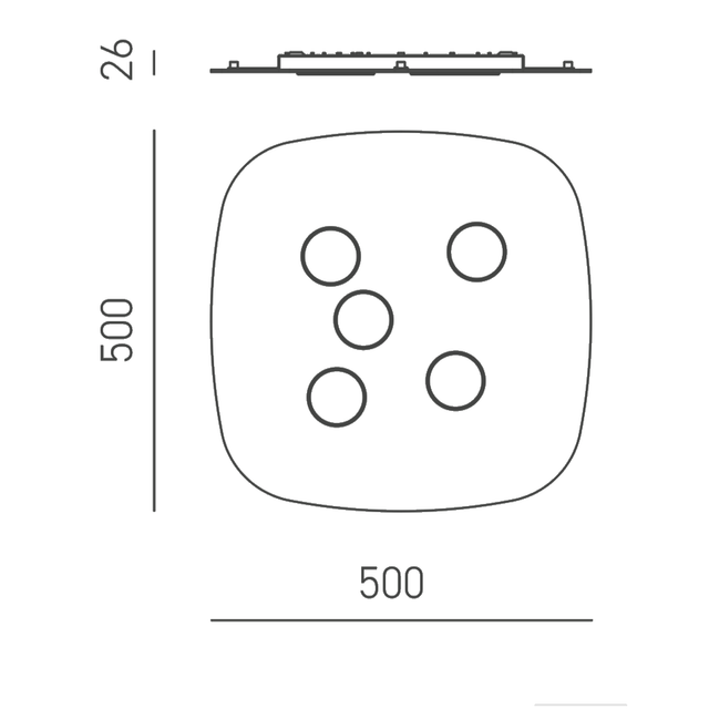 plafoniera-sole-gx53-gealuce-medio-nero