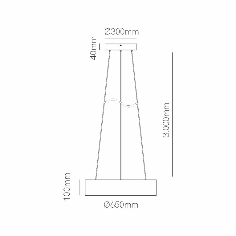 lampada led da soffitto o sospensione 60w 220/240v tuya nero ip20 beneito faure 4905