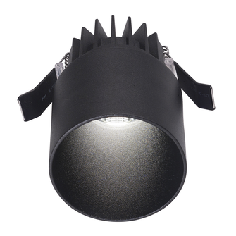 Faretto da incasso FAYE 9W luce calda 3000K GEALED tondo nero