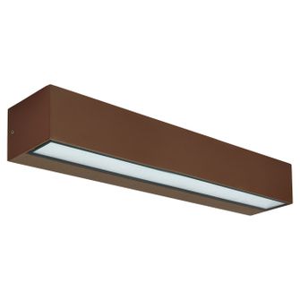 Applique LED 2x18W CCT Gealuce rettangolare marrone grande IP65