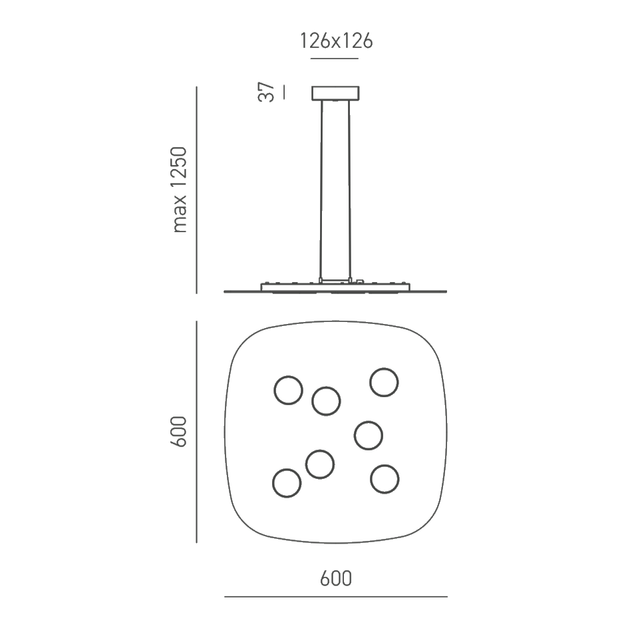 lampadario-sole-gx53-gealuce-bianco