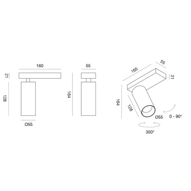 applique-orientabile-led-12w-3000k-bianco-gealuce-ip20
