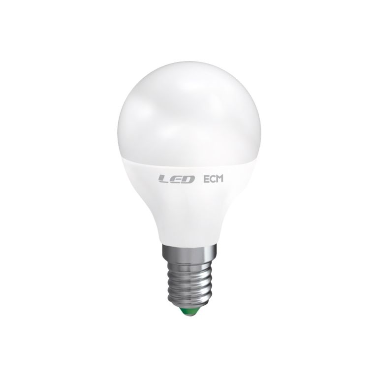 lampadina led sfera e14 6w luce fredda 6000k ecoman vetro ghiaccio