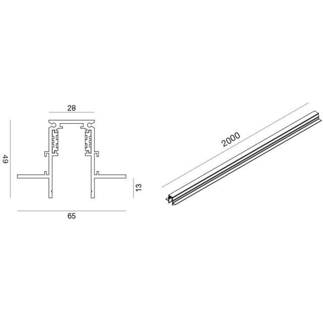 binario-48v-da-incasso-gealuce-nero-ip20-2m