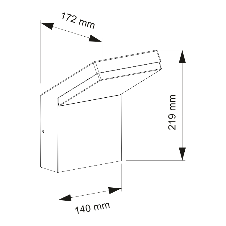 applique led da superficie 18w 100/240v 4000k bianco ip65 beneito faure 3891