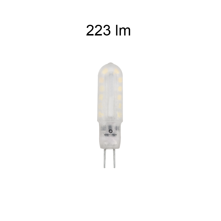 lampadina led long uniform-line g4 1.6w luce fredda 850 beneito faure