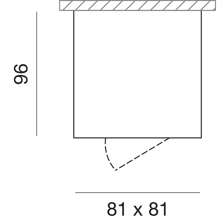 faretto notus gu10 gealed squadrato bianco
