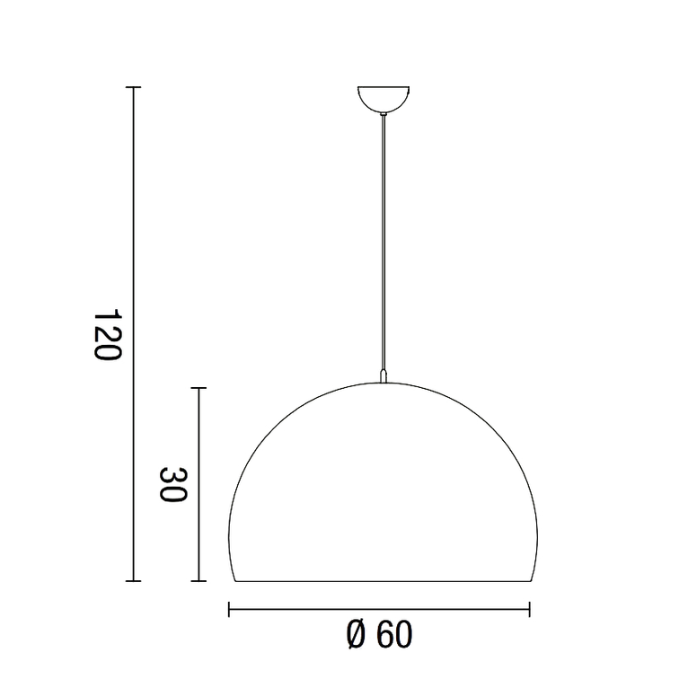 lampadario parabole diodi 60w luce calda 3000k affralux cupola grande