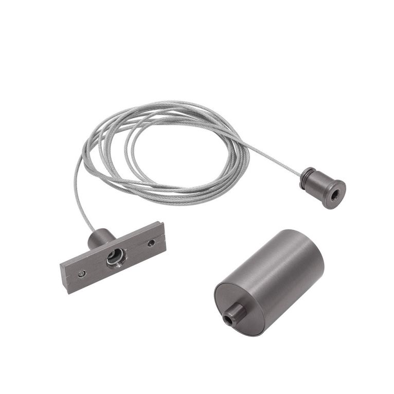 kit sospensione per binario 48v gbin40. colore nickel scuro gealuce 