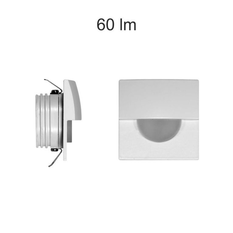 segnapasso led da incasso 2w 220/240v 3000k bianco ip20 beneito faure 4108