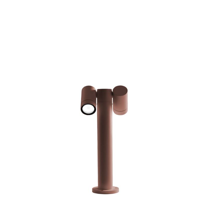 paletto da giardino 2xgu10 basso corten ip65 gealuce 