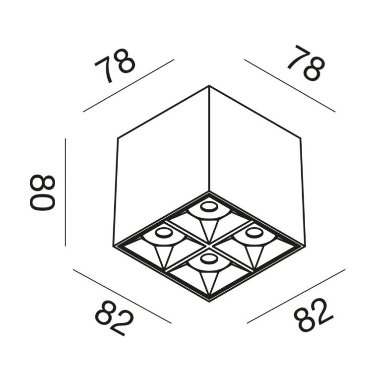 faretto 4 punti luce led 15w 3000k bianco gealuce
