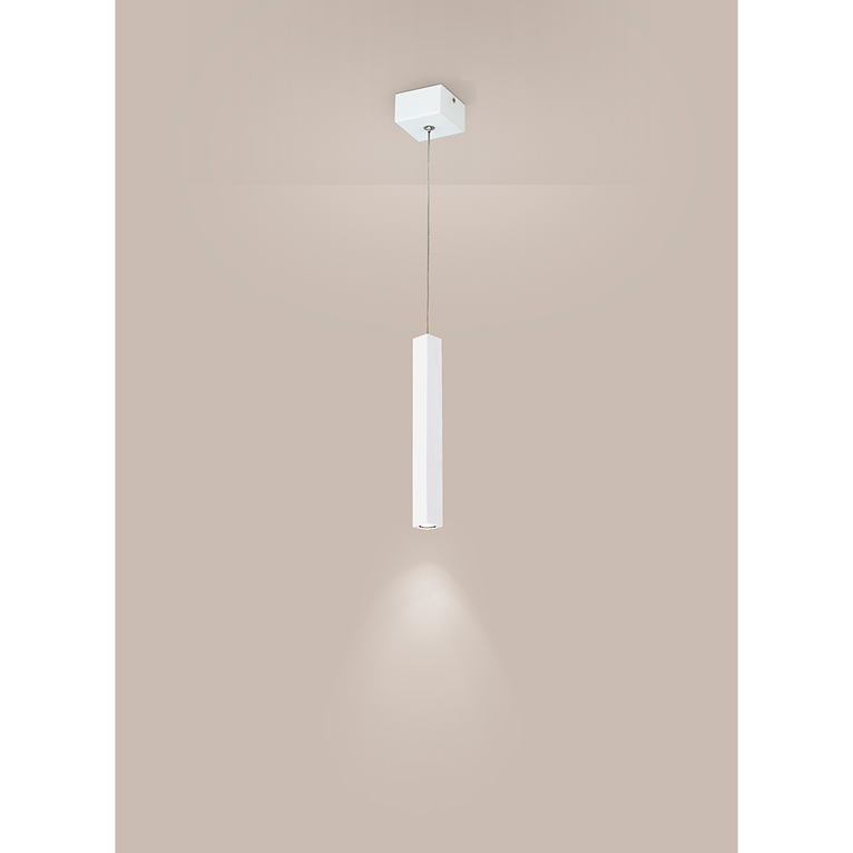lampadario tubi diodi 3w luce calda 3000k affralux piccolo quadrato bianco