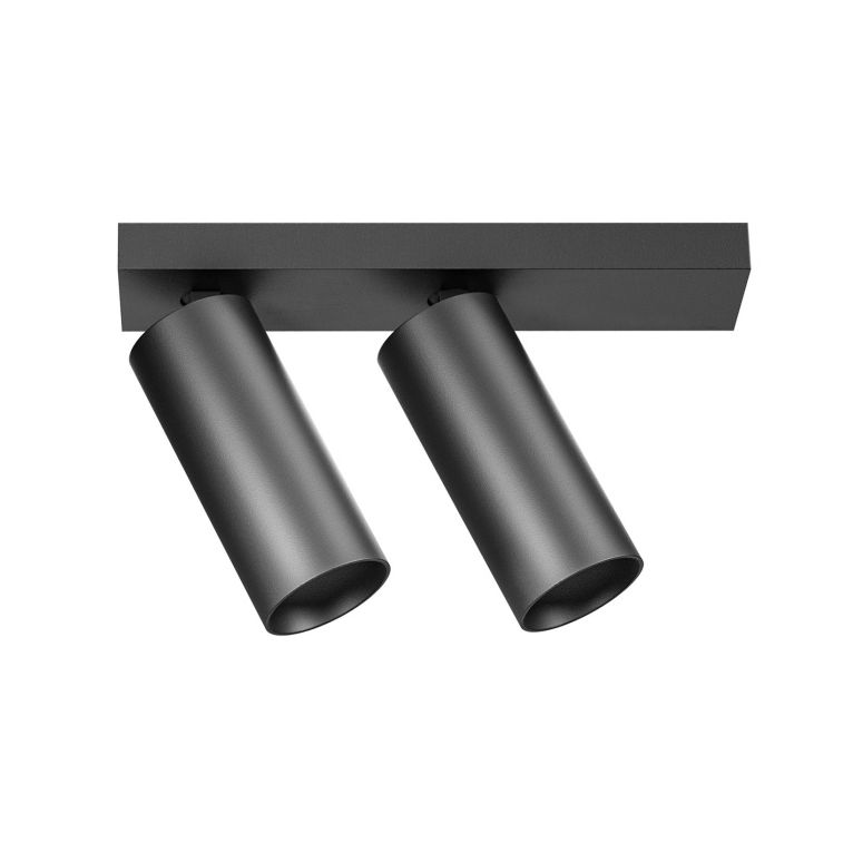 faretto doppio orientabile led 2x12w 2700k nero gealuce ip20