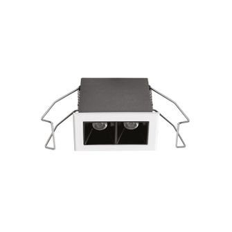 Faretto LED ad incasso 2 punti luce 4W 3000K. Bianco IP20 Gealuce GFA166