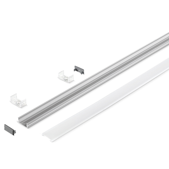 Profilo in alluminio PIX per strisce LED 2mt GEALED grigio