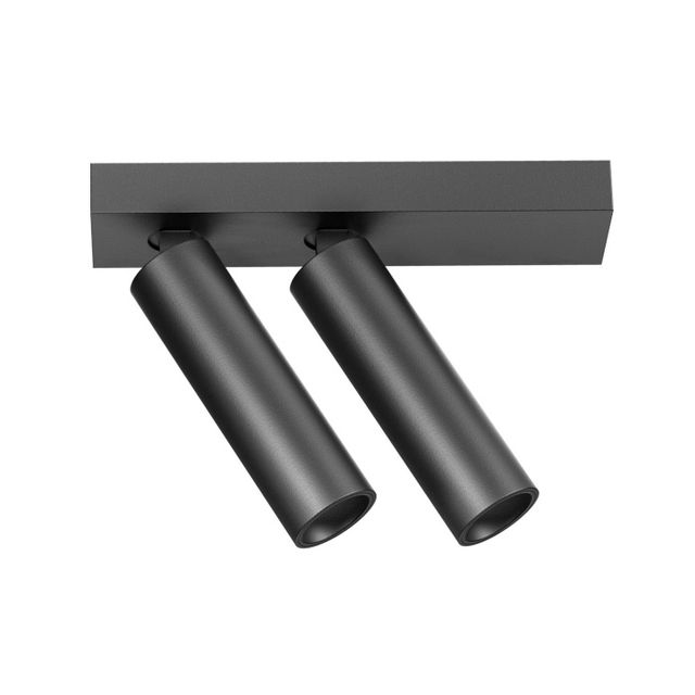 Faretti Led Doppio Faretto doppio orientabile LED 2x7W 3000K nero GEALUCE IP20 | Lumenstore.it