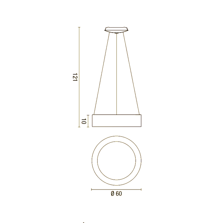 lampadario band diodi 35w luce calda 3200k affralux caffè medio