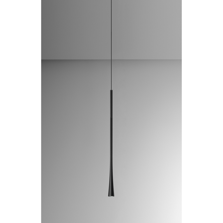 lampadario led 7w 3000k nero ip20 gealuce dafne s/g