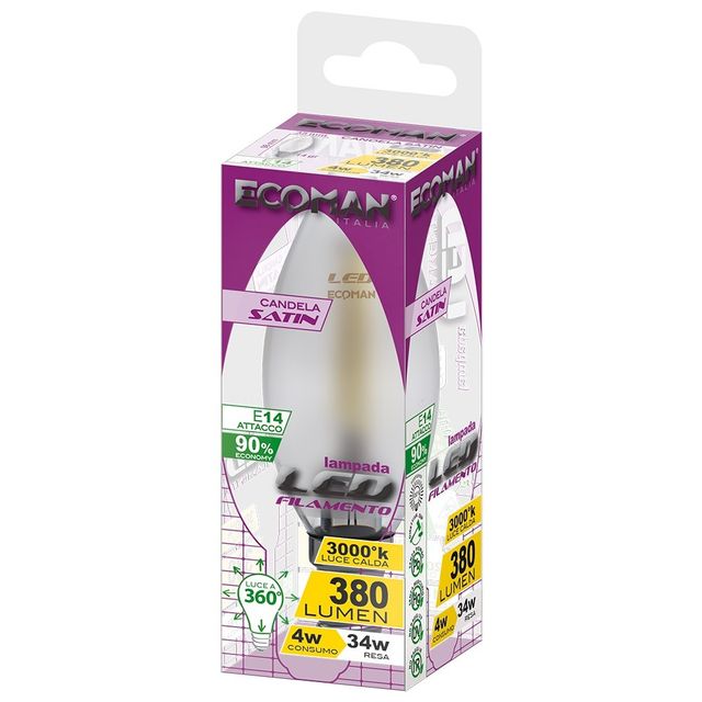 lampadina-led-candela-e14-4w-luce-calda-3000k-ecoman-vetro-satinato