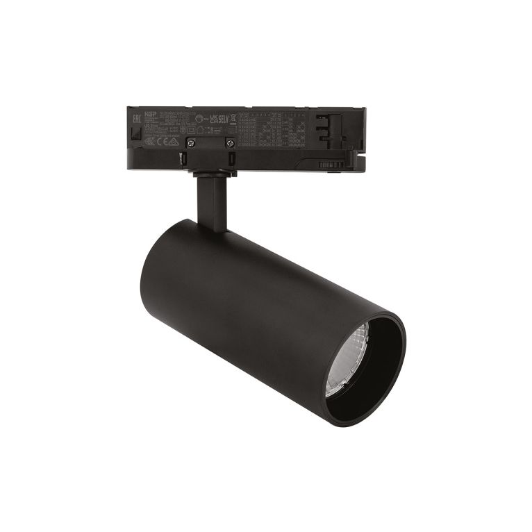 proiettore orientabile 40w a binario trifase. 3000k nero gealuce