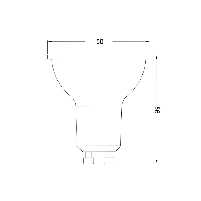 lampadina led gu10 5w luce blu