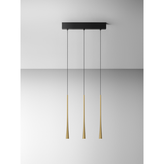 Lampadario DAFNE 16.5W luce calda 3000K GEALUCE piccolo oro triplo