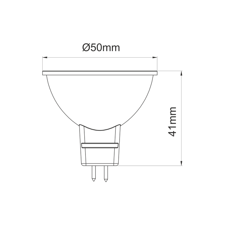 lampadina led uniform-line gu5.3 6w luce calda 830 beneito faure