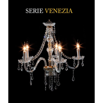 Lampadario VENEZIA 5 x E14 CRISTAL LUCE
