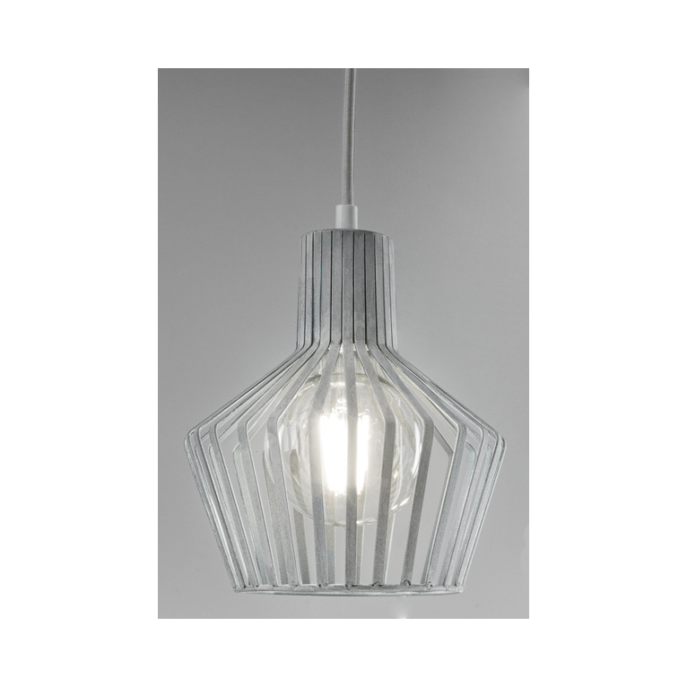 lampadario senza rosone filly e27 gealuce grigio