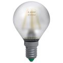 lampadina led sfera e14 4w luce calda 3000k ecoman vetro satinato