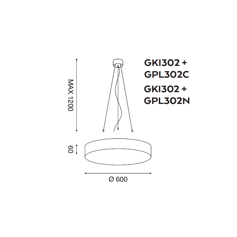 accessorio kit sospensione biham gealed compatibile con plafoniere tonde grandi biham