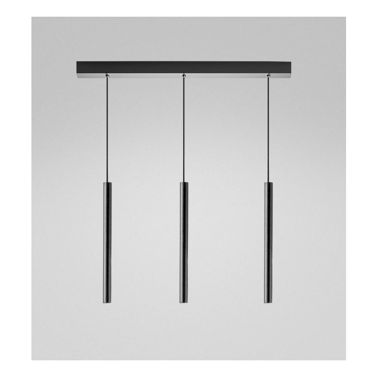 lampadario 3 luci led 21w 3000k nero ip20 gealuce thalassia s/3p