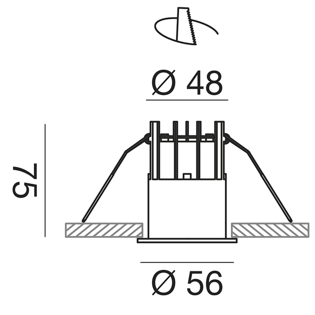 faretto-qebui-8w-luce-naturale-4000k-gealed-tondo-ad-incasso-bianco