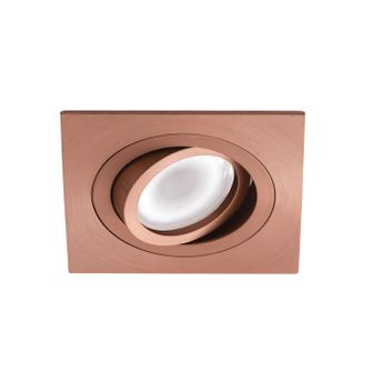 Faretto ZENIT GU10 GEALED quadrato rame ad incasso orientabile