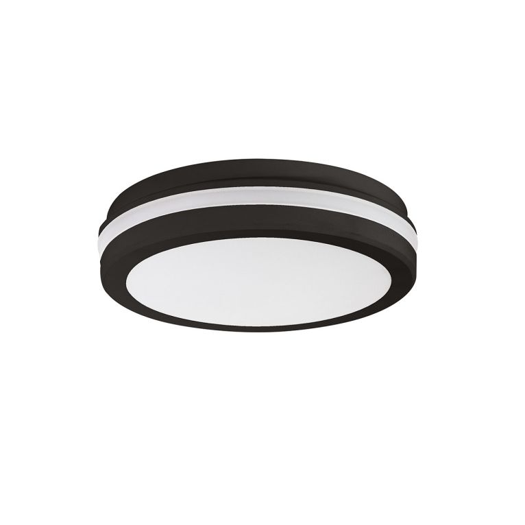 plafoniera led 20w cct gealuce rotondo nero 200mm ip65