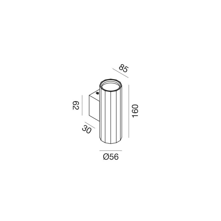 applique 2xgu10 max 2x35w bianco ip20 gealuce 