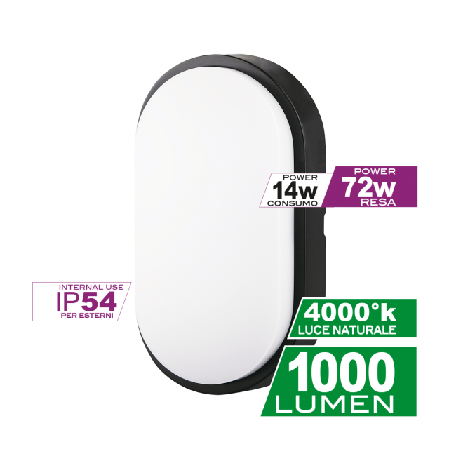 plafoniera-led-ovale-14w-luce-naturale-4000k-ecoman-nero-ip54