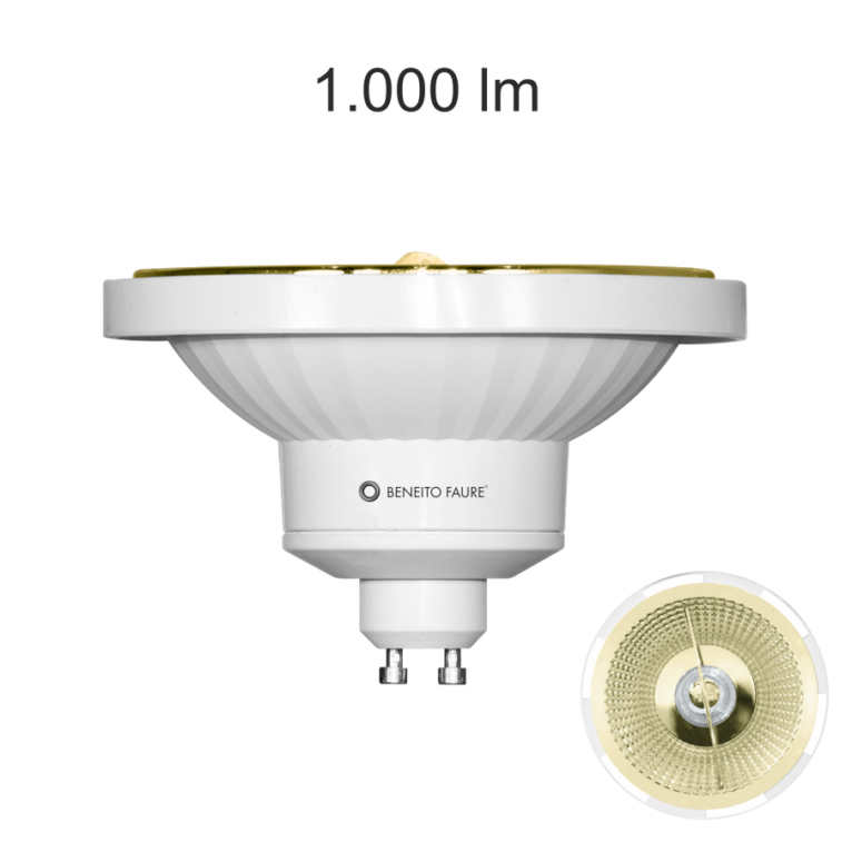lampadina led nitro ar111 gu10 15w luce calda 2700k, beneito faure 3470